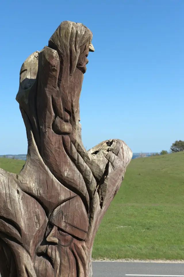 Viking figure against the Nordic sky
